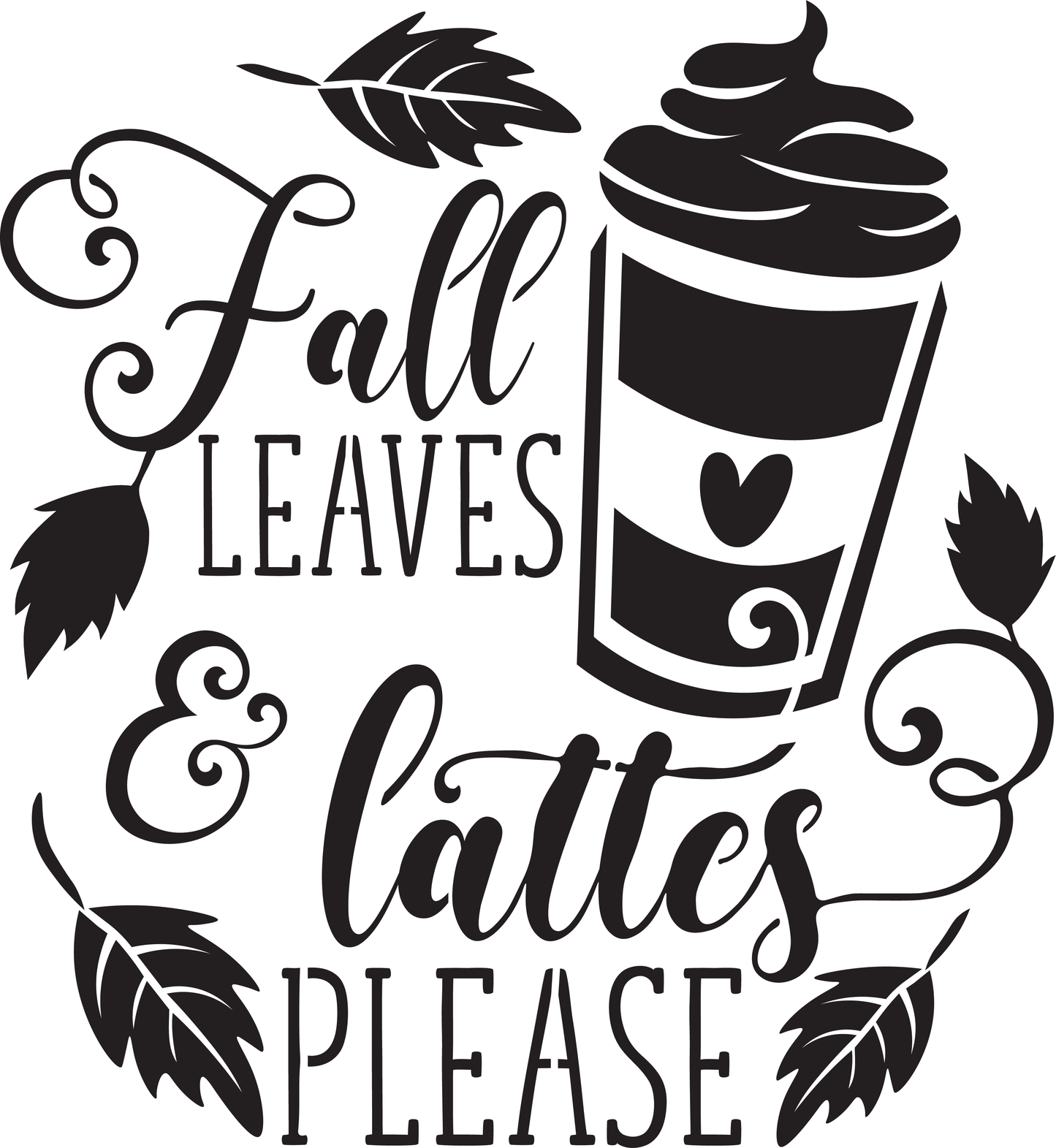 Fall Lattes - Stencil