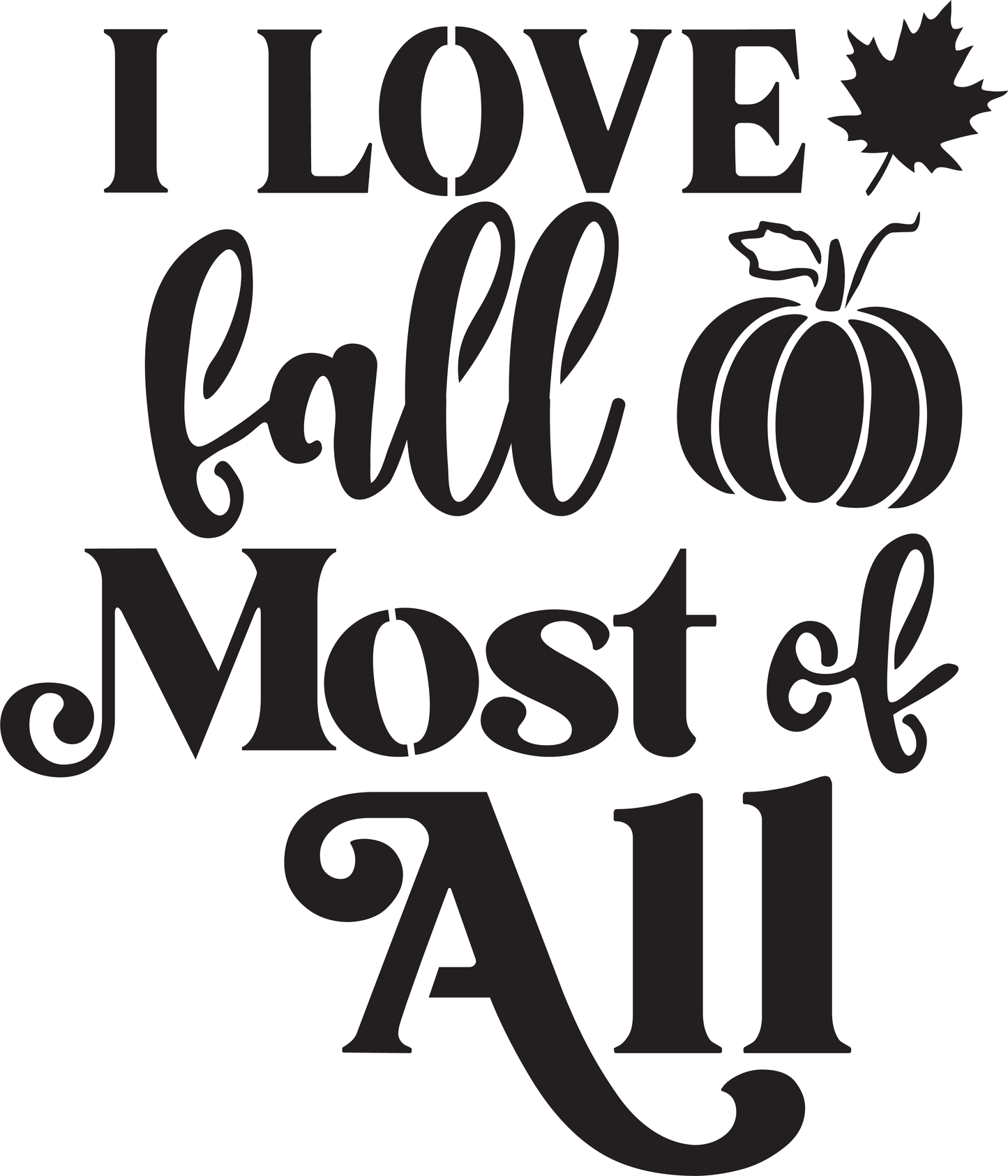 Fall Love - Stencil