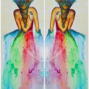 Rainbow Girl A1 Posh Chalk Deluxe Decoupage