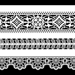 Posh Chalk Stencil Lace Border