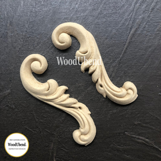 Decorative Scrolls #1650 (Pack of 3 pairs - 6 pieces total)