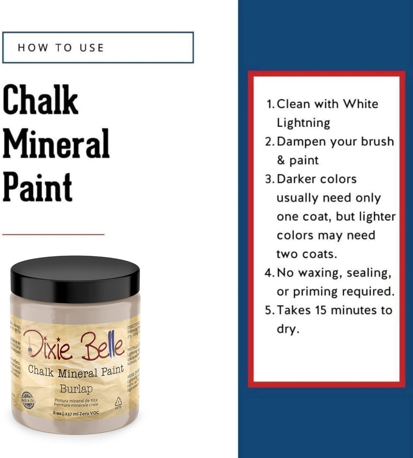 Burlap Chalk Mineral Paint