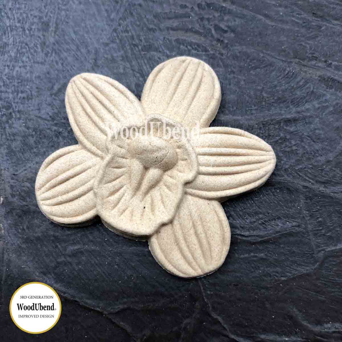 Simple Five Petal Flower #WUB0347 (Pack of 5)